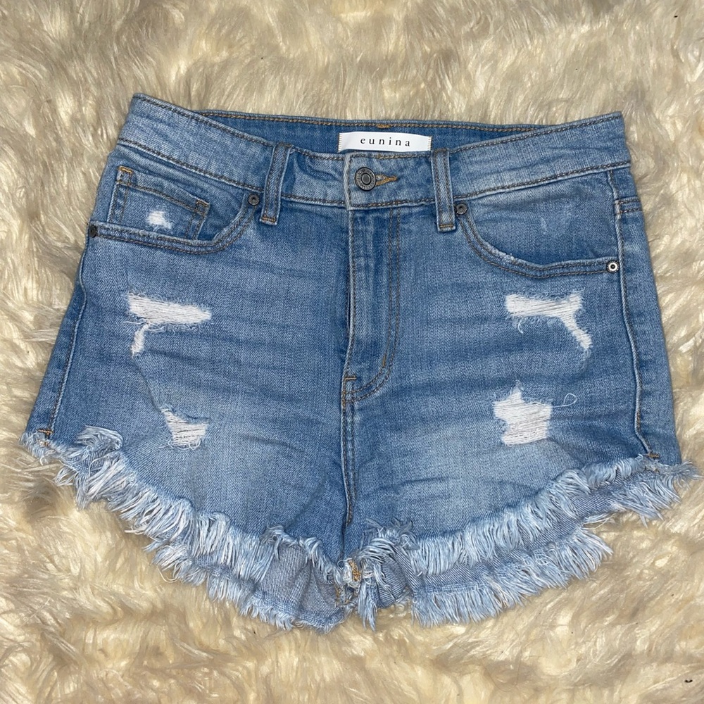 Small Eunina Lulu High Rise Cut Off Shortie Shorts